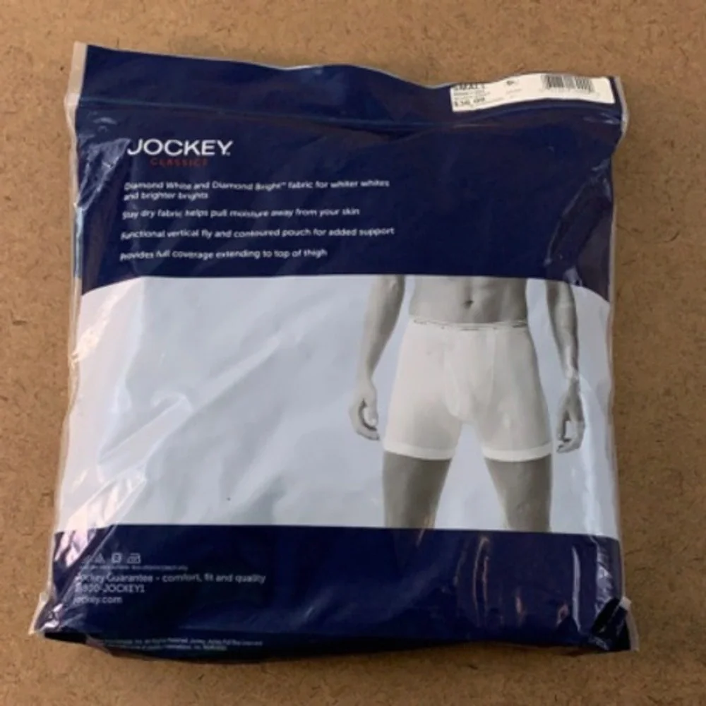 Jockey Classics Mens Lot Of 4 Boxer Briefs Blue Striped Classic Fit S 28-30 New